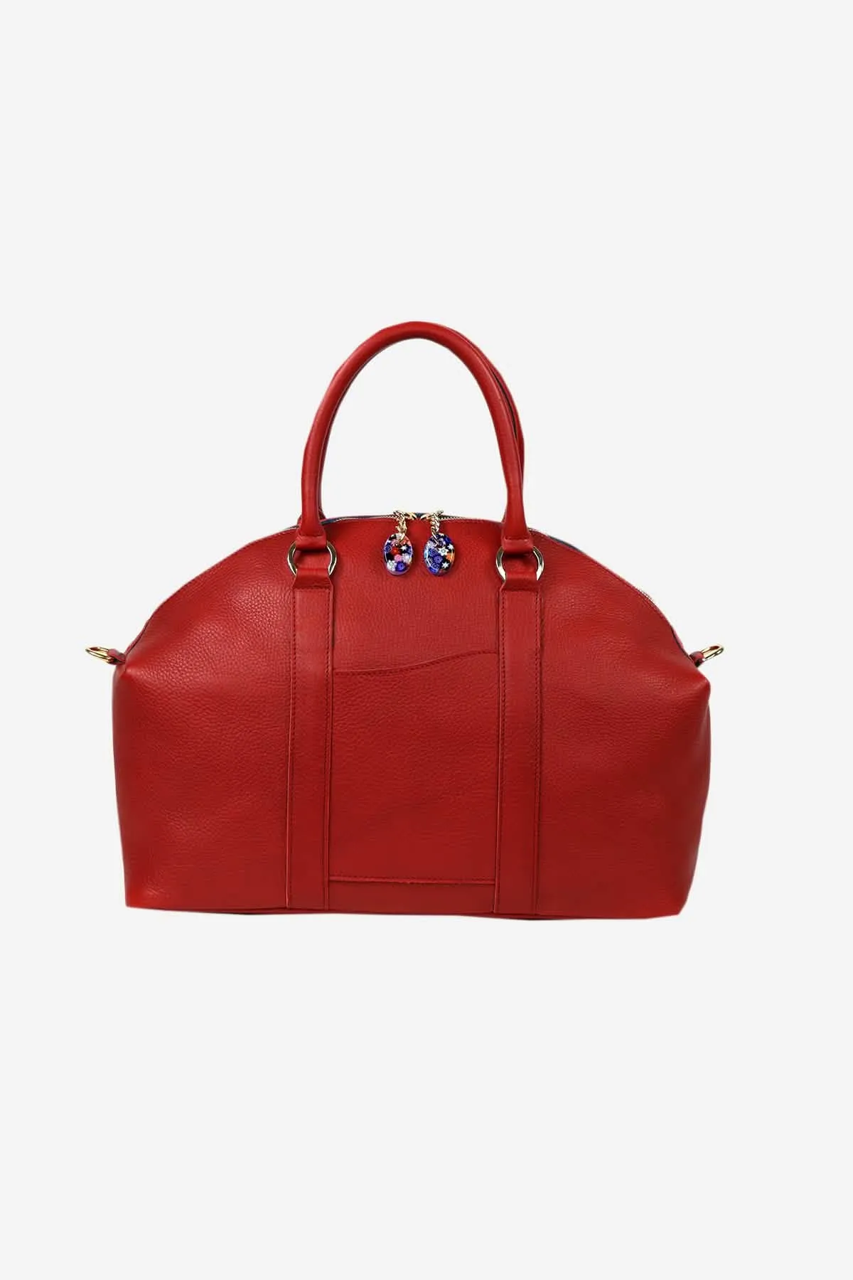 Murano-Inspired Chic Leather Tote Bag