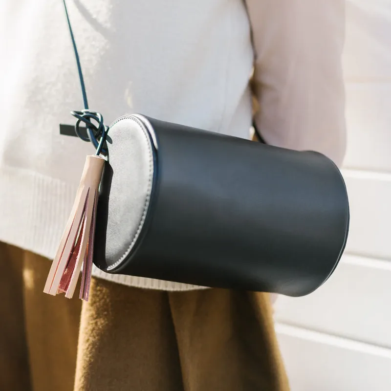 Original Womens Black Leather Crossbody Bags Leather Shoulder Bag