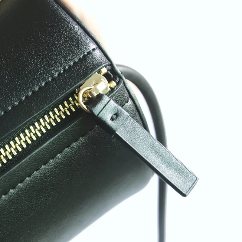 Original Womens Black Leather Crossbody Bags Leather Shoulder Bag