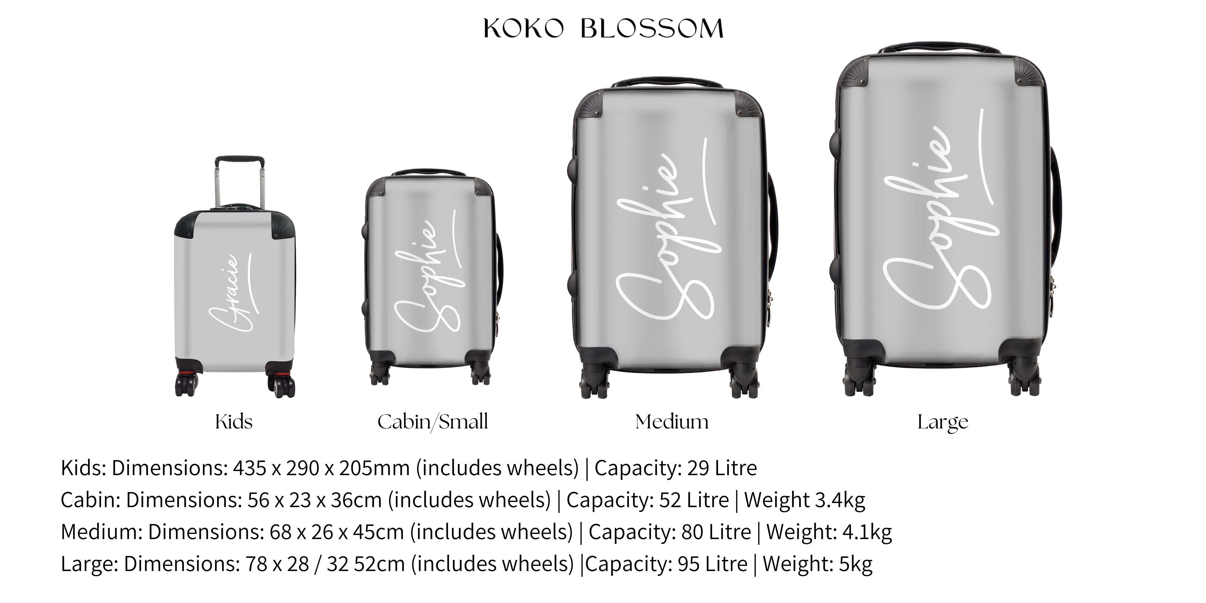 Personalised Suitcase | Smoke Monogram