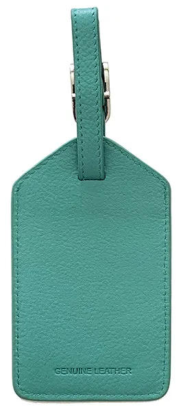 Personalized Monogrammed Leather Luggage Tag