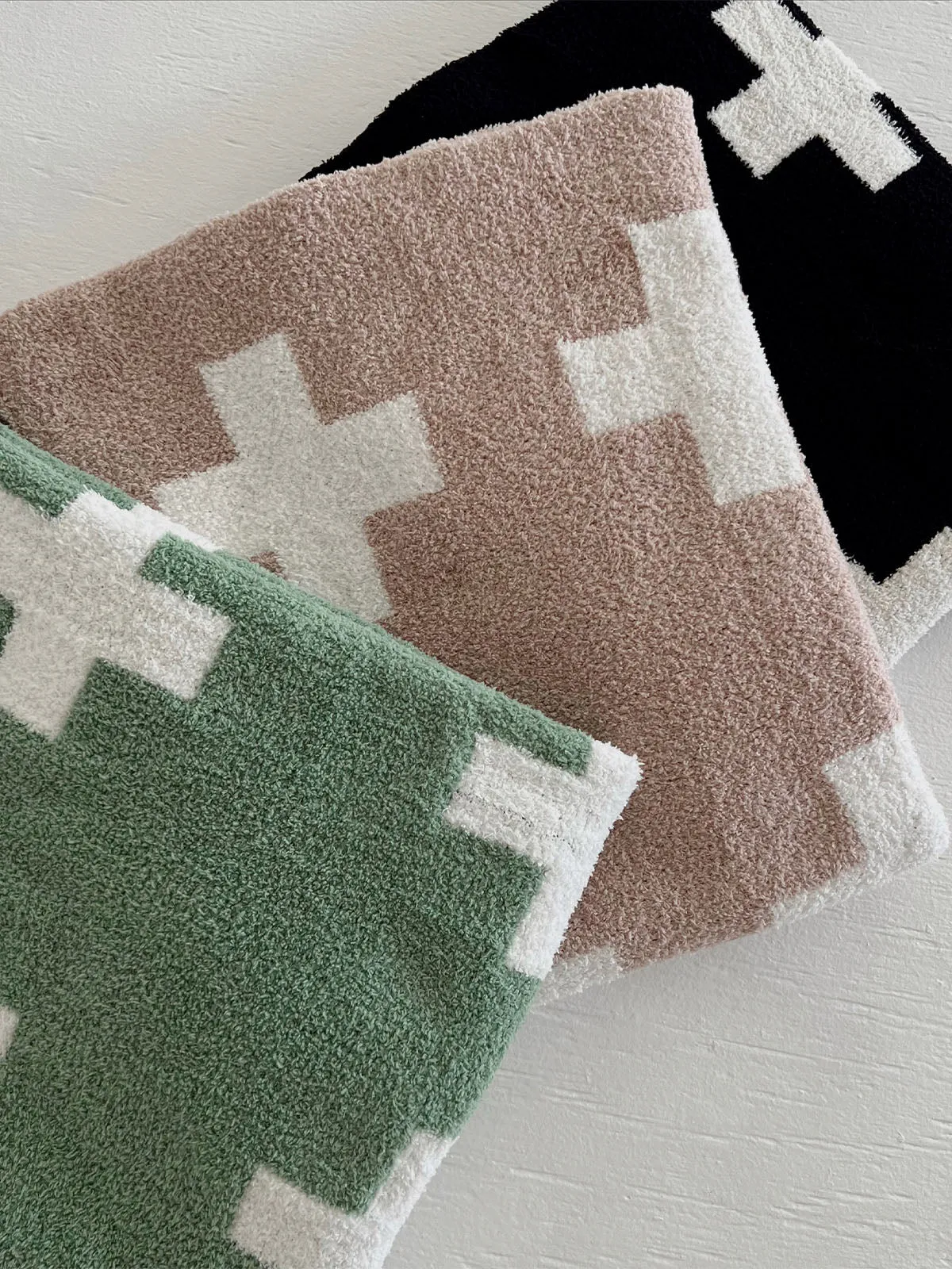 Phufy® Bliss Blanket, Black/White Cross