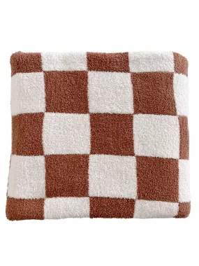 Phufy® Bliss Checker Sofa Blanket, Nutmeg