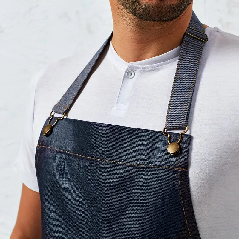 Premier District Waxed Look Bib Apron PR134