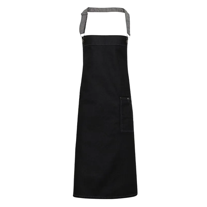 Premier District Waxed Look Bib Apron PR134
