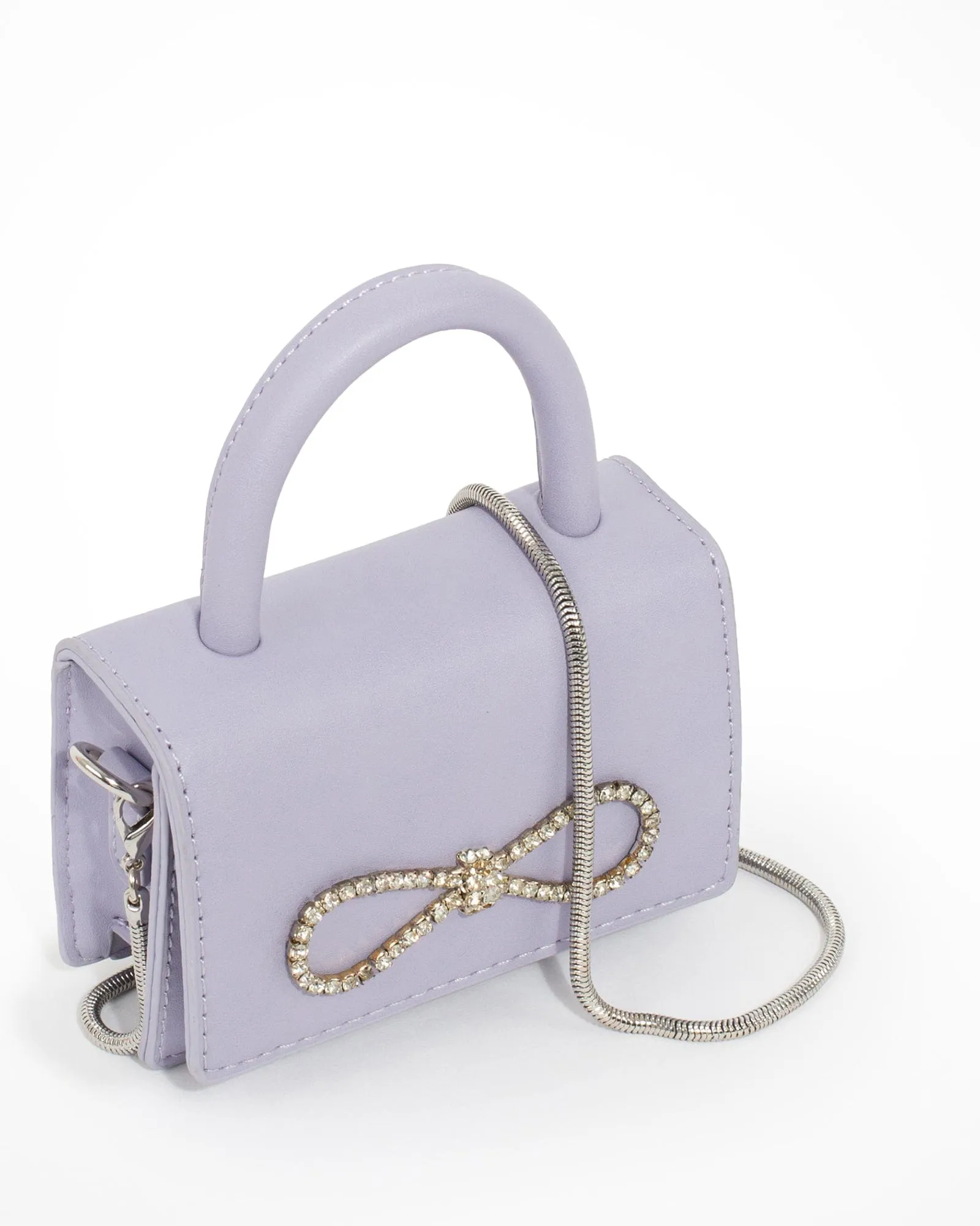 Purple Isabella Bow Mini Bag