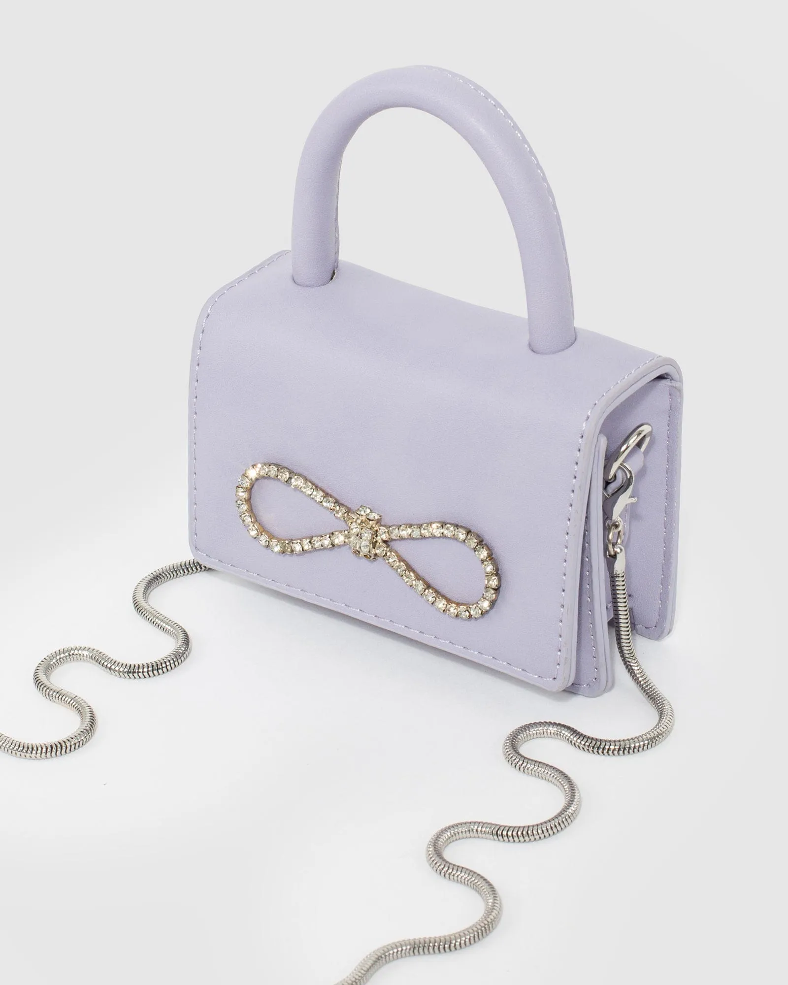Purple Isabella Bow Mini Bag