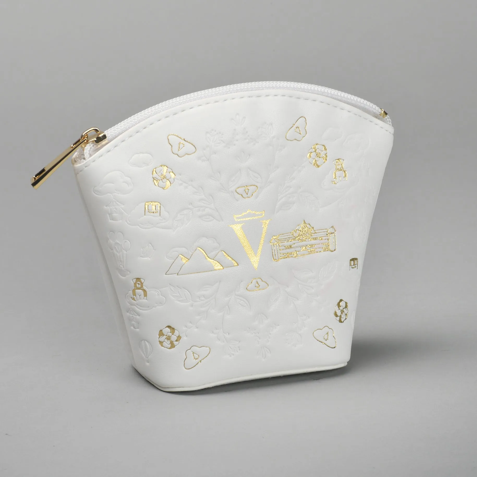 Rounded Zipper Cosmetic Bag