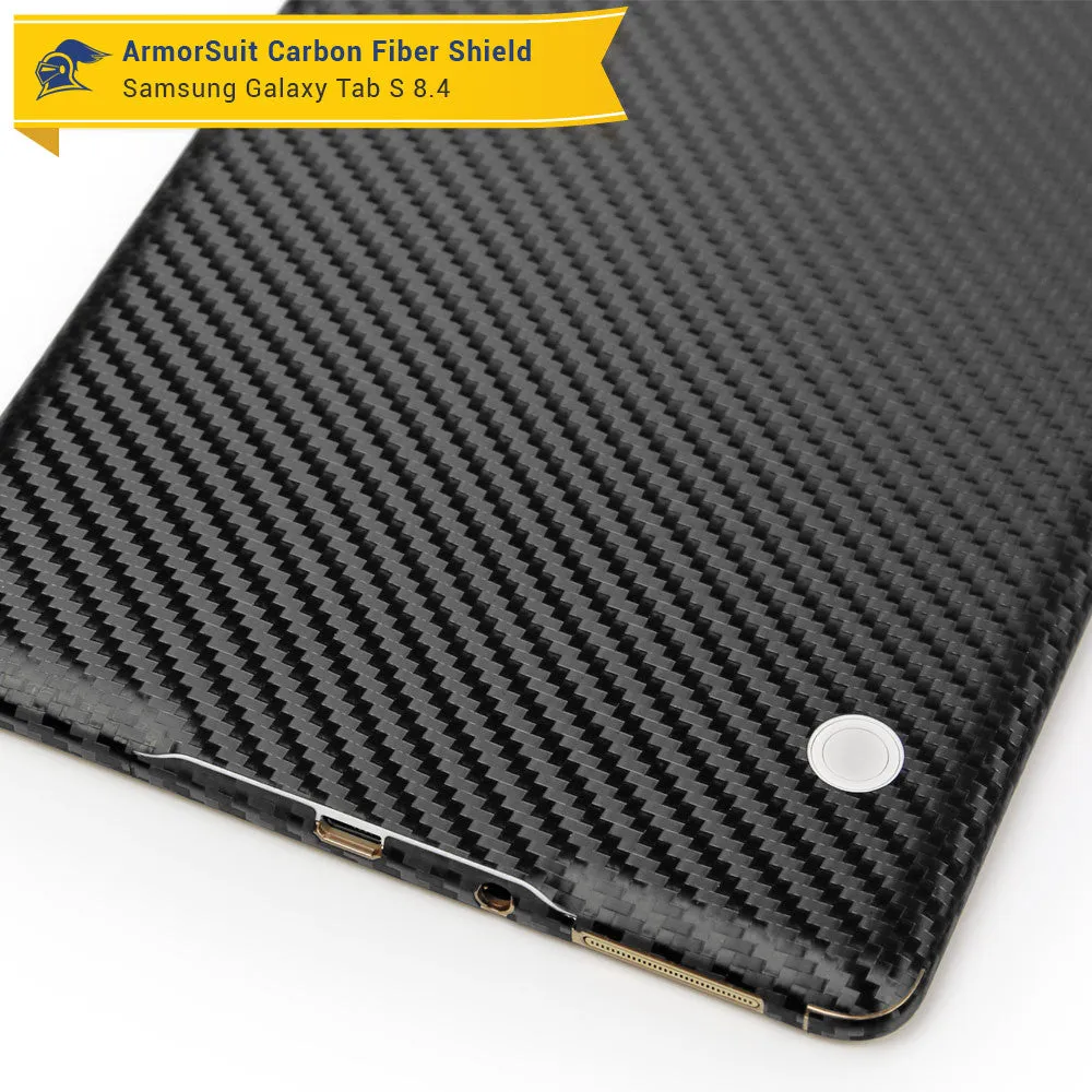 Samsung Galaxy Tab S 8.4 LTE Screen Protector   Black Carbon Fiber Film Protector