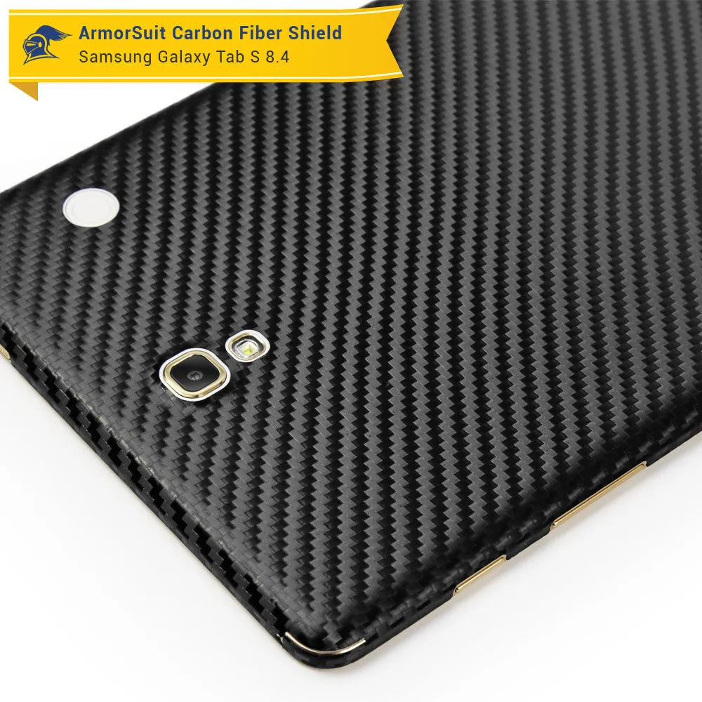 Samsung Galaxy Tab S 8.4 LTE Screen Protector   Black Carbon Fiber Film Protector