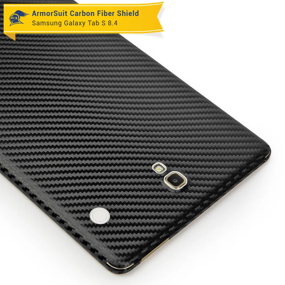 Samsung Galaxy Tab S 8.4 LTE Screen Protector   Black Carbon Fiber Film Protector
