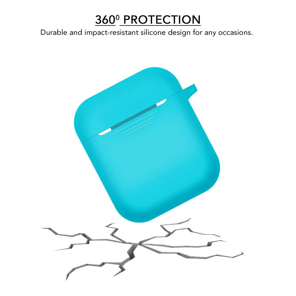 Silicone Sky Blue Airpod Case for Airpods 1st Gen and 2nd Gen