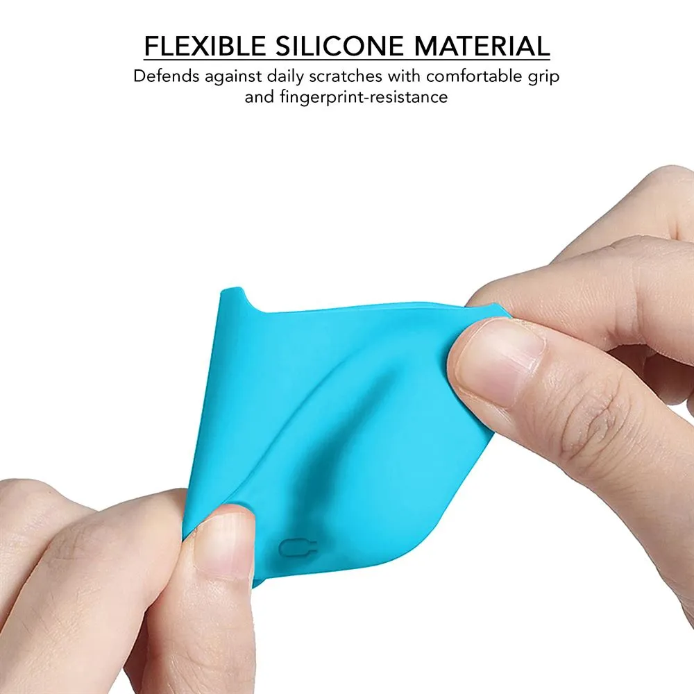 Silicone Sky Blue Airpod Case for Airpods 1st Gen and 2nd Gen