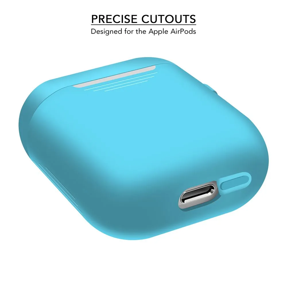 Silicone Sky Blue Airpod Case for Airpods 1st Gen and 2nd Gen