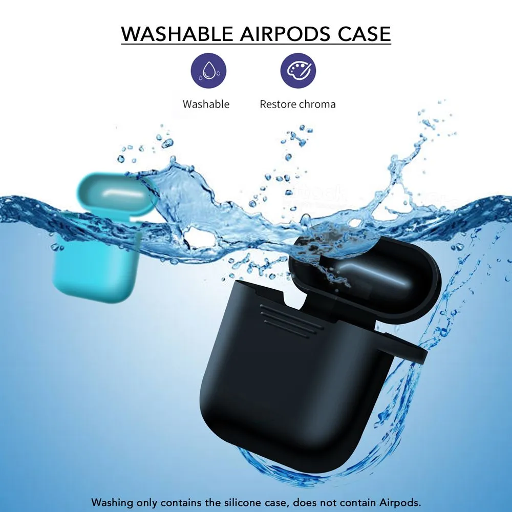 Silicone Sky Blue Airpod Case for Airpods 1st Gen and 2nd Gen