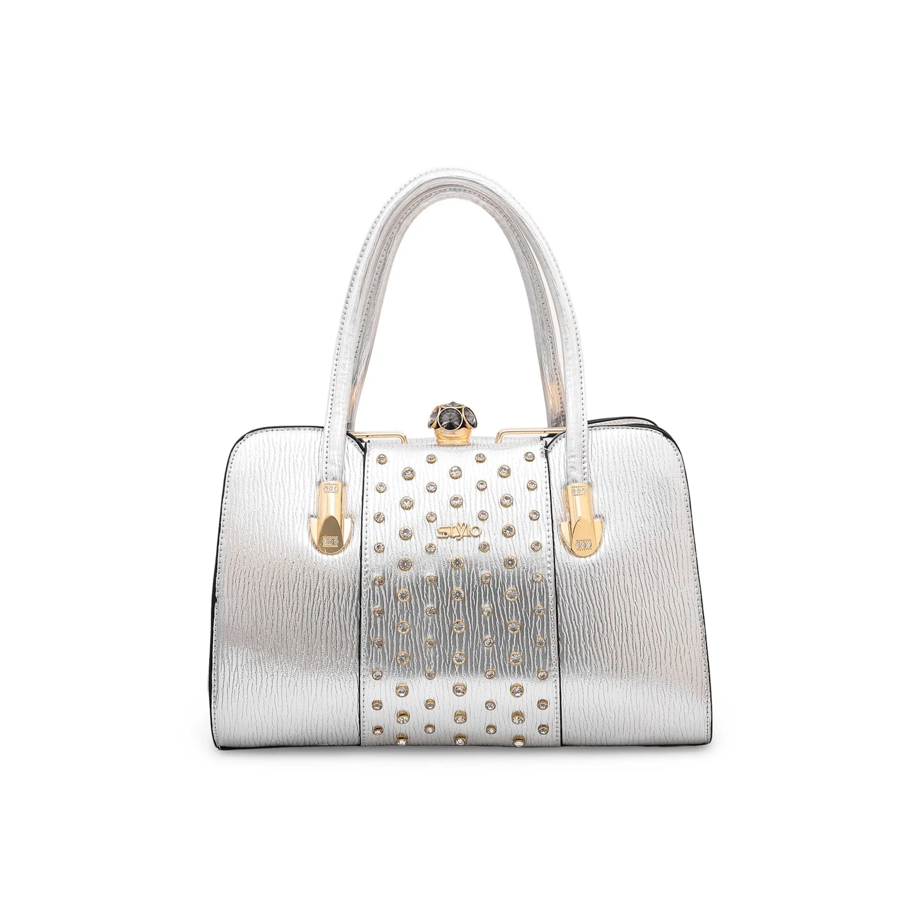 Silver Fancy Hand Bag P35844