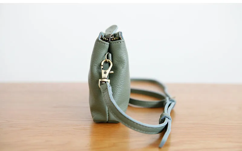 Small Womens Black Shoulder Purse Soft Leather Crossbody Bag