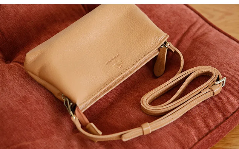 Small Womens Black Shoulder Purse Soft Leather Crossbody Bag