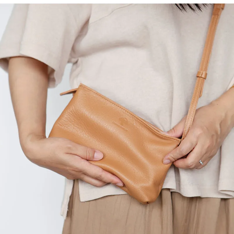 Small Womens Black Shoulder Purse Soft Leather Crossbody Bag