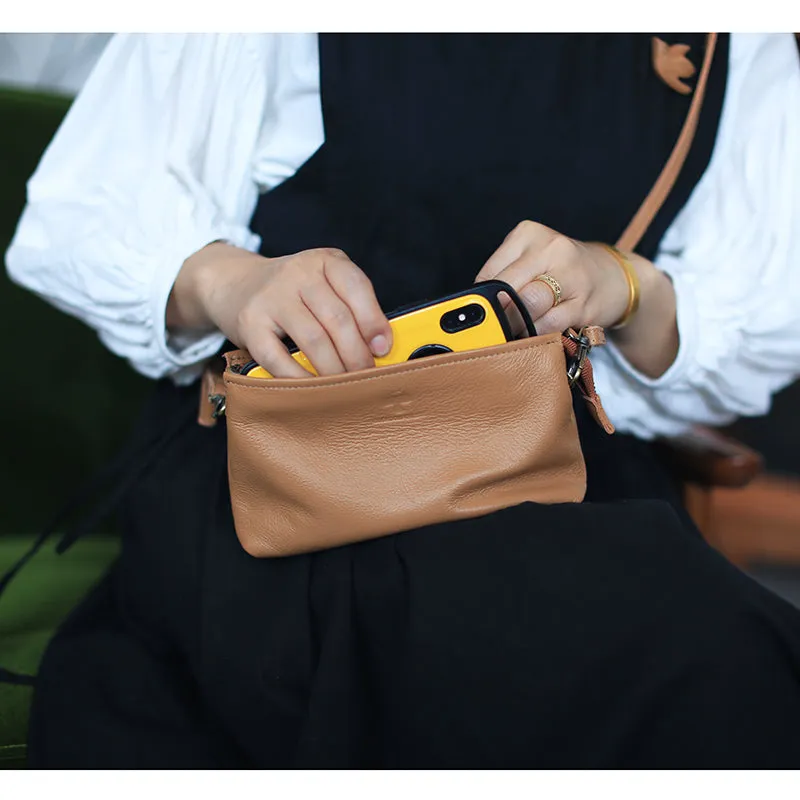 Small Womens Black Shoulder Purse Soft Leather Crossbody Bag