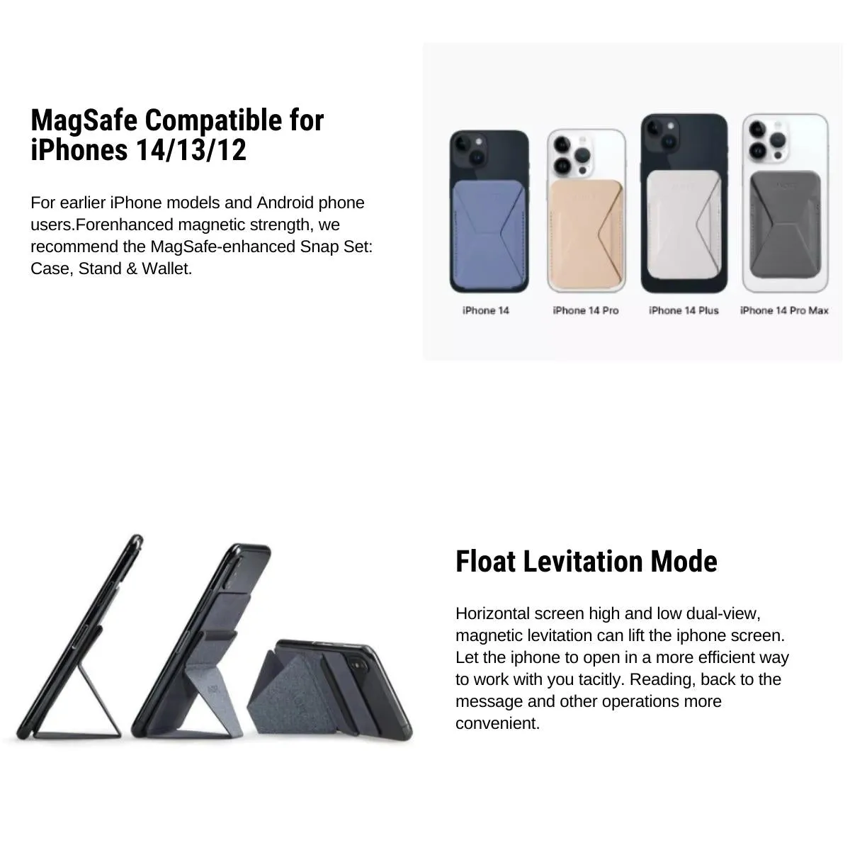 Snap-on IPhone Stand & Wallet for Tesla Key Card