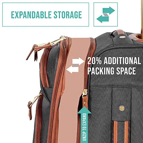 Steve Madden Designer Luggage Collection - Expandable 28 Inch Softside