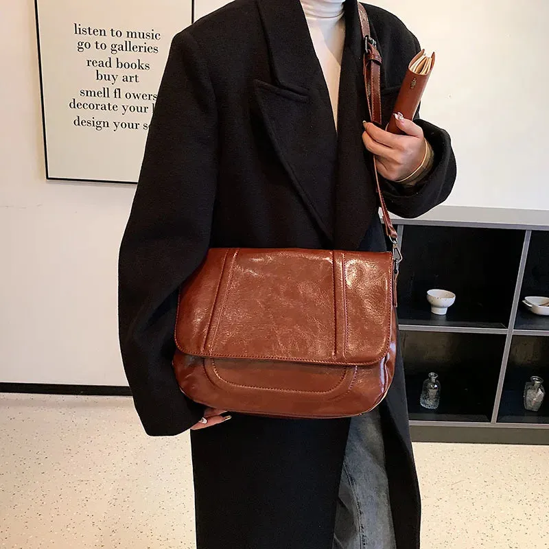 TAVIMART  -  Fashion Large Capacity Women Shoulder Bag Casual Simple Female Tote Bag High Quality Soft Leather Luxury Designe Handbag