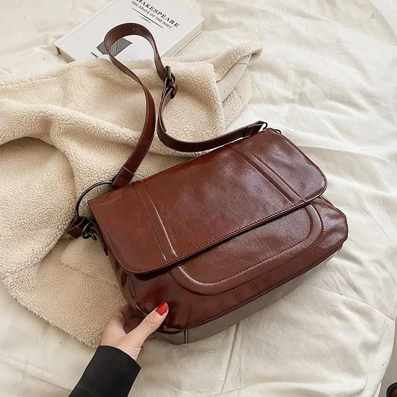 TAVIMART  -  Fashion Large Capacity Women Shoulder Bag Casual Simple Female Tote Bag High Quality Soft Leather Luxury Designe Handbag