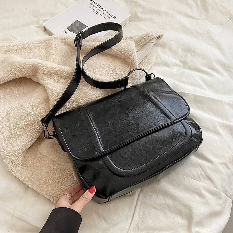 TAVIMART  -  Fashion Large Capacity Women Shoulder Bag Casual Simple Female Tote Bag High Quality Soft Leather Luxury Designe Handbag