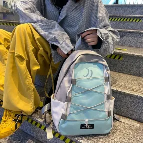 TAVIMART  -  Korean Fashion Travel Rucksack Y2k Aesthetic Contrasting Color All Match Sports Mountaineering Knapsack Casual School Backpack