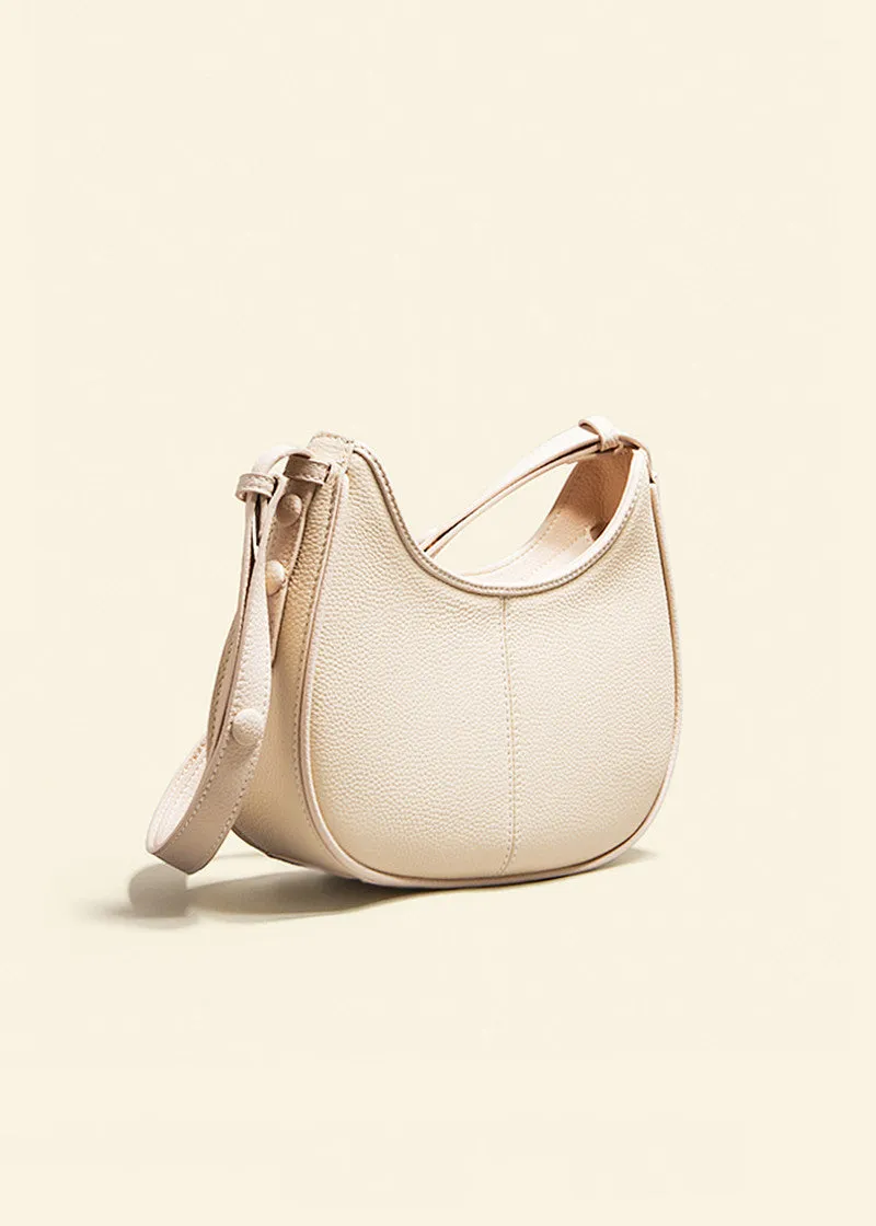 Top Grain Leather Hobo Shoulder Bag