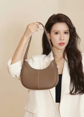 Top Grain Leather Hobo Shoulder Bag