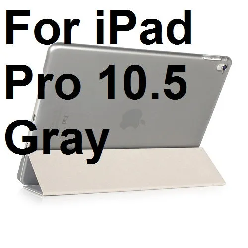 Ultra Slim Three Fold PU Leather with Crystal Hard Back Smart Stand Case Cover for iPad Air 1 2 Pro 9.7 iPad 2017 With Gift