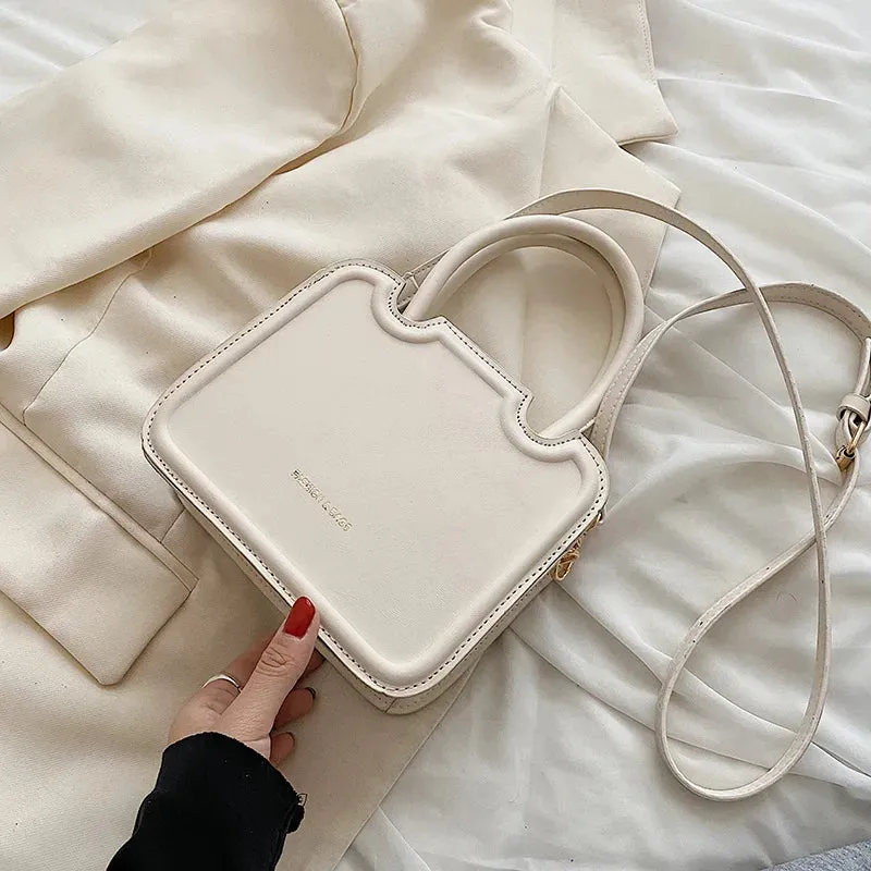 Uniwim Fashion Wild Women Handbag New Premium Texture Solid Color Little Square Pack Korean Version Casual PU Leather Shoulder Bag