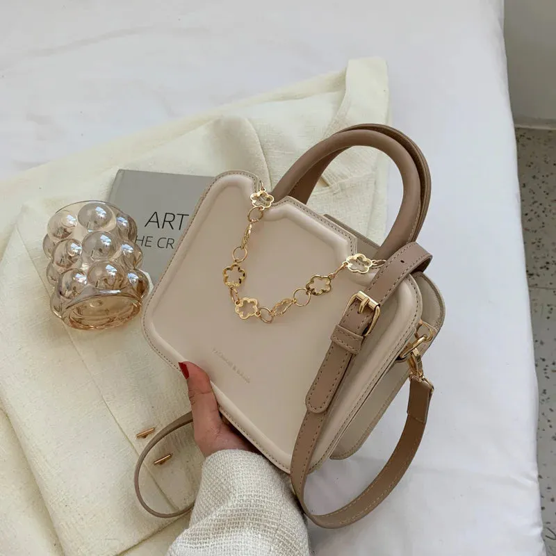 Uniwim Fashion Wild Women Handbag New Premium Texture Solid Color Little Square Pack Korean Version Casual PU Leather Shoulder Bag