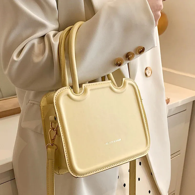 Uniwim Fashion Wild Women Handbag New Premium Texture Solid Color Little Square Pack Korean Version Casual PU Leather Shoulder Bag