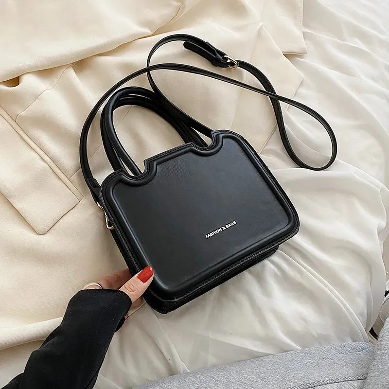 Uniwim Fashion Wild Women Handbag New Premium Texture Solid Color Little Square Pack Korean Version Casual PU Leather Shoulder Bag