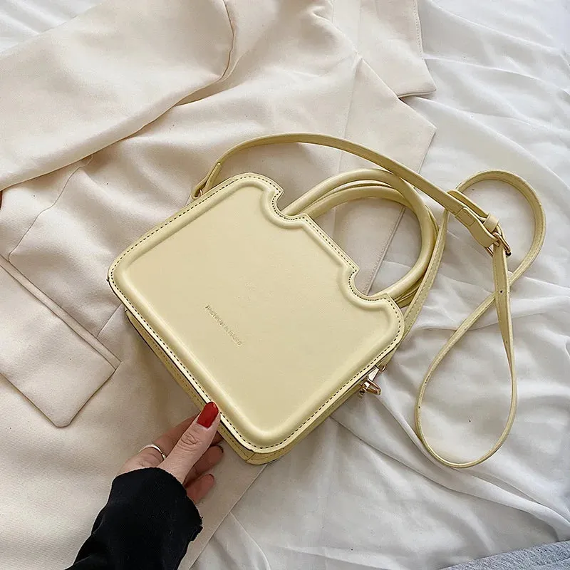 Uniwim Fashion Wild Women Handbag New Premium Texture Solid Color Little Square Pack Korean Version Casual PU Leather Shoulder Bag