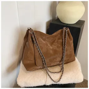Uniwim Large Capacity Faux Suede Casual Tote Bags Chains Versatile Sense of Luxury Shoulder Bags for Women 2024 Popularity Fashion