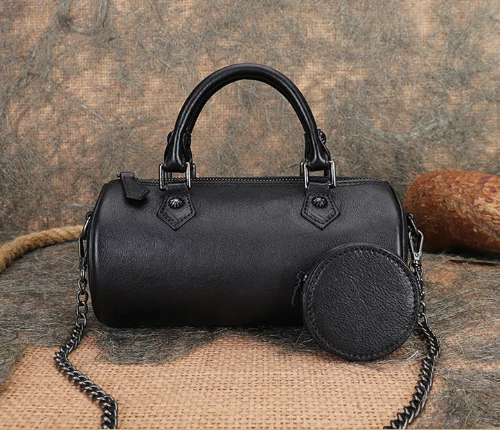 Womens Small Leather Shoulder Bag Top Handle Handbag For Women