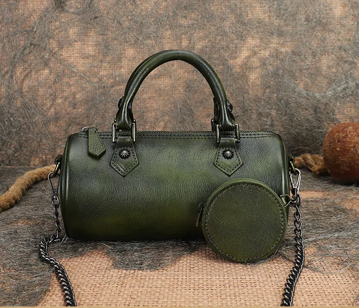 Womens Small Leather Shoulder Bag Top Handle Handbag For Women