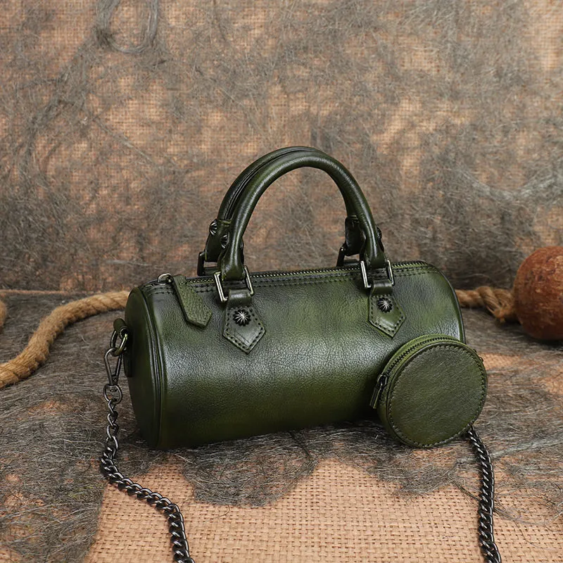 Womens Small Leather Shoulder Bag Top Handle Handbag For Women