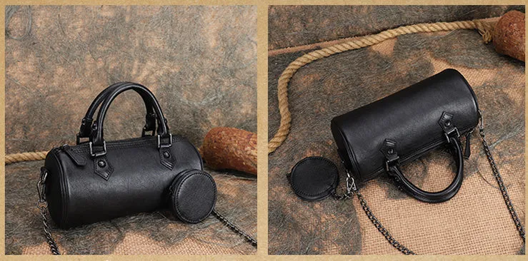 Womens Small Leather Shoulder Bag Top Handle Handbag For Women