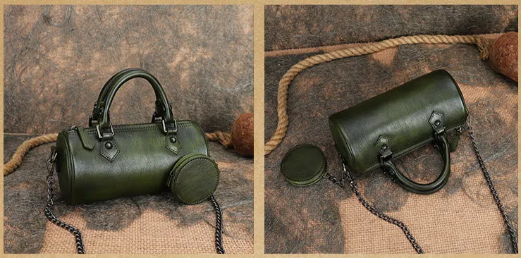 Womens Small Leather Shoulder Bag Top Handle Handbag For Women