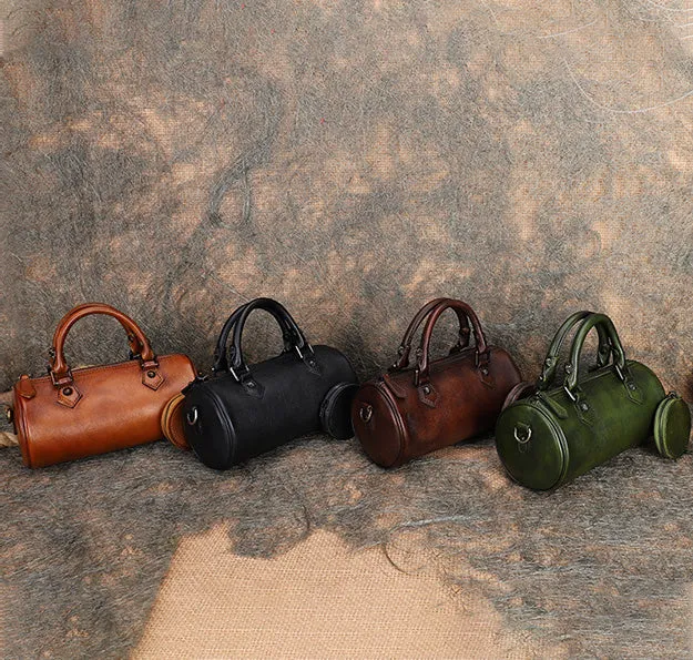 Womens Small Leather Shoulder Bag Top Handle Handbag For Women