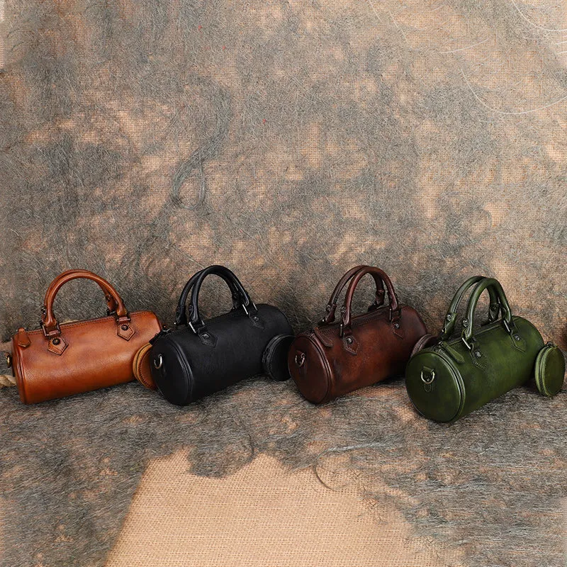 Womens Small Leather Shoulder Bag Top Handle Handbag For Women